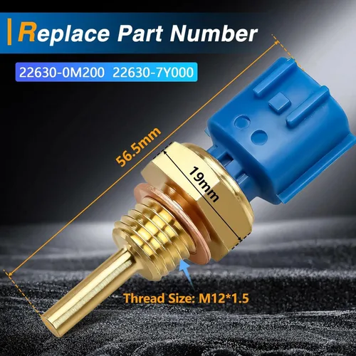 Vista 4 de Sensor de temperatura del refrigerante, sensor de temperatura del motor ECT, interruptor de temperatura compatible con Nissan Altima Frontier