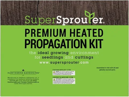 Vista 8 de Super Sprouter estación de propagación con bóveda de 7 pulgadas, Premium Propagation Kit con luz T5