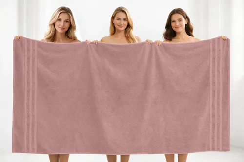 Vista 78 de DAN RIVER Paquete de 2 sábanas de baño de lujo 35x70, 600 GSM, toallas de 100% algodón hilado en anillo suaves y de secado rápido, ideales para Beige
