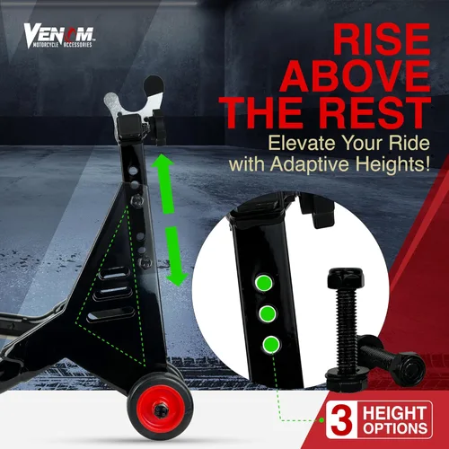 Vista 7 de Soporte trasero para motocicleta, soporte universal para rueda trasera de motocicleta, soporte de neumático de motocicleta compatible con Yamaha