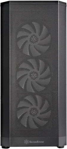 Vista 2 de Silverstone Technology FARA 514X - Chasis de torre todo metálico ATX negro con soporte de radiador doble, ventiladores ARGB y soporte para GPU