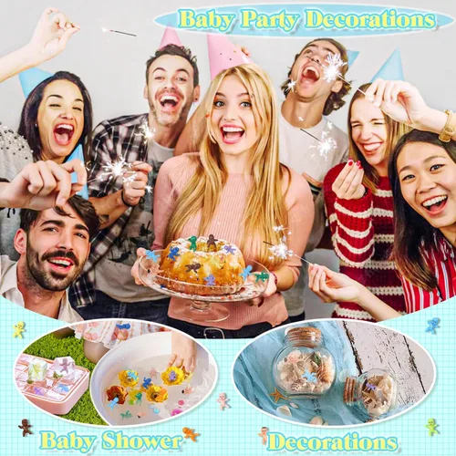 Vista 7 de Selizo 120 piezas Mini Bebés de Plástico, Pequeñas Figuras de Bebé de Plástico Pequeñas Bebés de Pastel del Rey a Granel para Ice Cube My Water 12