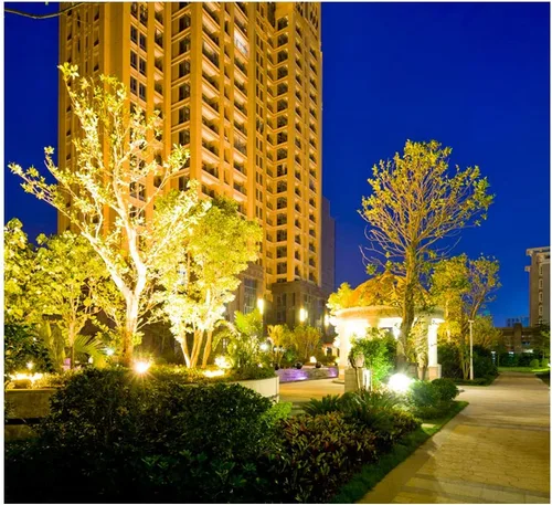Vista 2 de Luces LED de paisaje de 20 W, 12 V ~ 60 V, luz de inundación CA/CC, luz blanca cálida, 3000 K, impermeable, luces de camino para jardín, patio
