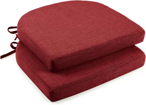 Vista 39 de downluxe Cojines para sillas de interior para sillas de comedor, almohadillas de espuma texturizada suaves y cómodas para sillas de cocina con lazos
