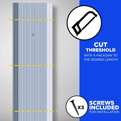 Vista 6 de M-D Building Products 08763 Umbral comercial de aluminio de perfil plano: Solución de acceso de entrada duradera y elegante Protección contra