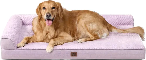 Vista 34 de EHEYCIGA Cama ortopédica para perros de tamaño mediano, cama de espuma viscoelástica para perros con funda extraíble lavable, sofá impermeable