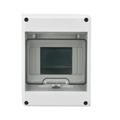 Vista 7 de Caja de protección de distribución de ABS IP65, caja de distribución de disyuntor impermeable de 12 vías, caja de conexiones de distribución de riel