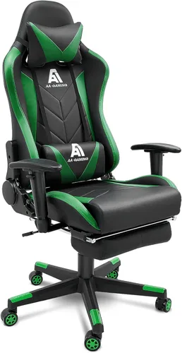 Vista 13 de AA Products - Silla ergonómica para videojuegos, silla ergonómica de carreras de computadora con respaldo alto, silla de oficina ajustable