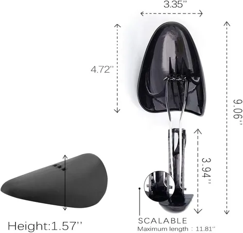 Vista 2 de FONHERILI WAJJ - 10 pares prácticos de longitud ajustable para hombre, soporte moldeador con una bolsa de zapatos (hombre, negro)