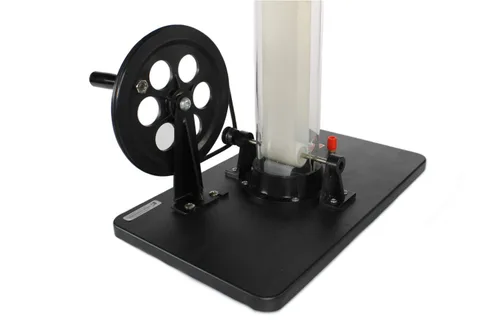 Vista 2 de Generador de manivela Van de Graaff, cúpula de 10 pulgadas, hasta 200 kV, 28 pulgadas de alto, incluye varilla de descarga, base ensamblada y pluma