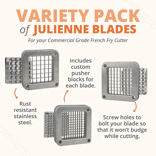 Vista 3 de Set combinado completo para restaurante de cortadora de papas fritas y camotes comercial Tiger Chef, resistente y de alta calidad, con ventosas