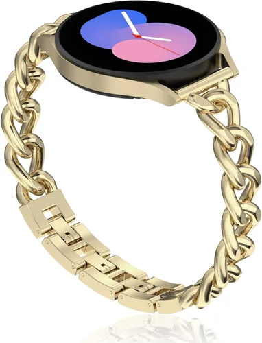Vista 9 de Metal Chain Band Compatible with Samsung Galaxy Watch 7 6 5 4 FE Band 40mm 44mm,Galaxy Active 2 Watch Band/Galaxy Watch 6 4 Classic, 20mm Stainless