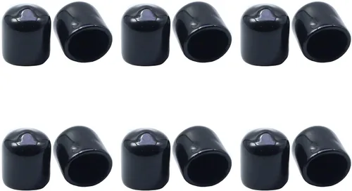 Vista 21 de Acocony Tapones de goma redondos de 1 pulgada, tapones de plástico de PVC flexible para agujeros redondos, color negro, paquete de 12