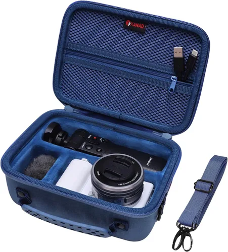 Vista 9 de XANAD Funda rígida para cámara Sony Alpha ZV-E10 / ZV-1 / ZV-1F / ZV-1 II Vlogging con kit de accesorios Vlogger trípode (GP-VPT2 BT) y micrófono