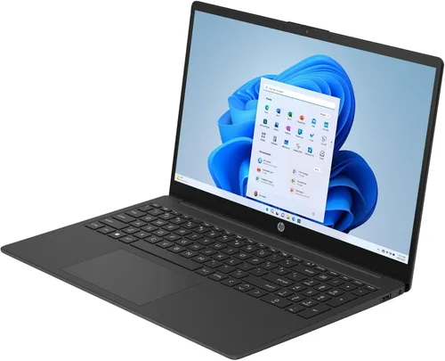 Vista 3 de HP Laptop con pantalla HD de 15.6 pulgadas, procesador Intel N200, gráficos Intel UHD, Microsoft 365 incluido, negro, 4 GB de RAM, SSD de 128 GB