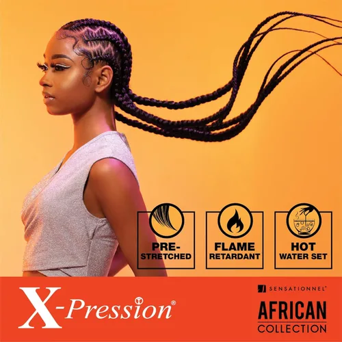Vista 5 de Sensationnal Braids XPRESSION 3X Trenza preestirada de 58 pulgadas (paquete de 5, 1B)