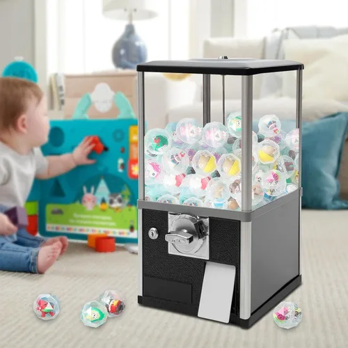 Vista 8 de Gachapon - Máquina expendedora de bolas hinchables PS de 21 pulgadas de altura, máquina expendedora comercial de chicle de caramelo con diseño
