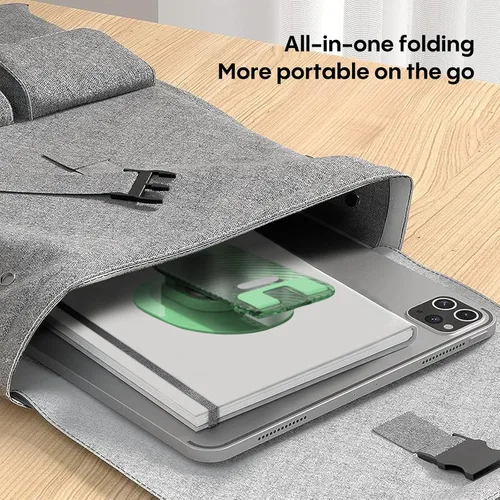 Vista 8 de Soporte plegable para teléfono de escritorio, soporte para teléfono en el escritorio compatible con iPhone 15, 14, 13 Pro Max Mini, adecuado