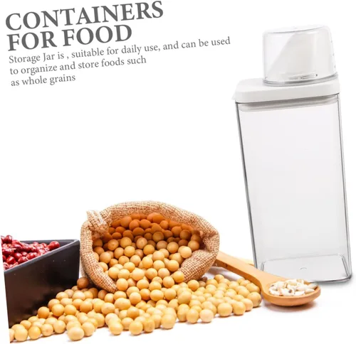 Vista 2 de Hemoton Recipientes herméticos para almacenamiento de alimentos Tarro de medición Vaso de almacenamiento para el hogar Recipientes