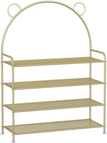 Vista 12 de Shelves Adjustable Shoe Organizer Multi-layer Shoe Rack, Sturdy Metal Mesh Shoe Rack, Free Standing Shoe Storage Shelves, Cute Bear Shape Shoes