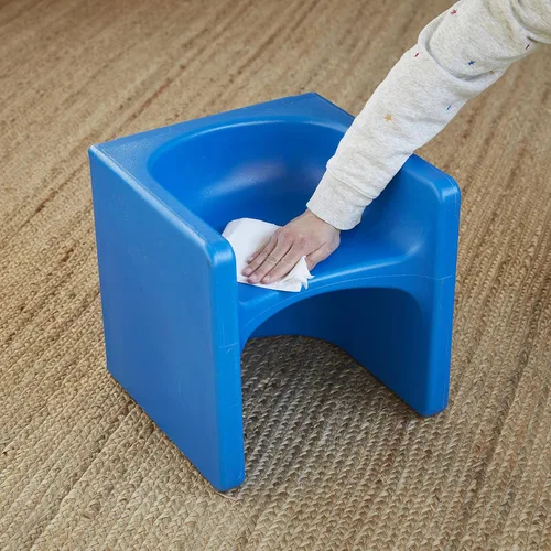 Vista 67 de ECR4Kids Tri-Me 3 en 1 silla cubo, muebles para niños, color azul polvo