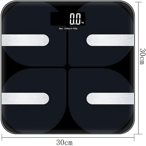 Vista 2 de Básculas para peso corporal, báscula digital de baño para grasa corporal, báscula Bluetooth inteligente para IMC y pérdida de peso, sincroniza 13