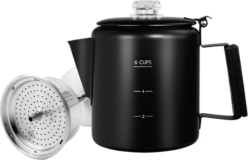 Vista 12 de Cafetera Percoladora Sin Revestimiento de 12 Tazas Olla de Café de Acero Inoxidable 304 Olla Moka para Estufa Cafetera Espresso Italiana Greca