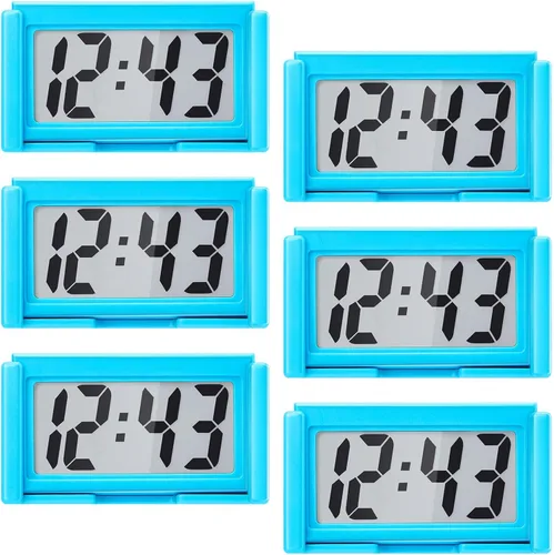 Vista 25 de Frienda 3 piezas Mini reloj digital pequeño reloj digital Stick en soporte autoadhesivo a batería para tablero de instrumentos de coche refrigerador