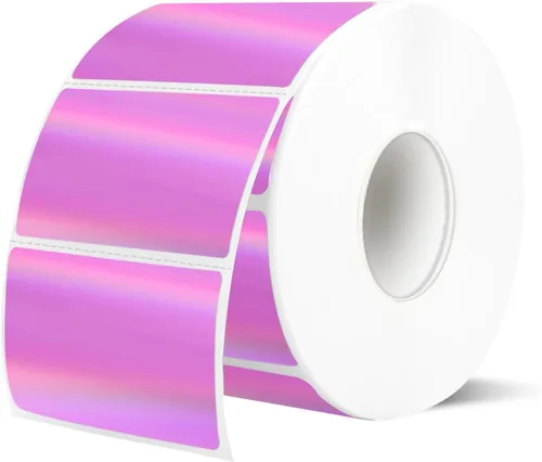 Vista 11 de Etiqueta térmica directa de 2 x 1 pulgadas, etiquetas de código de barras, etiquetas térmicas holográficas para dirección, envío, compatibles
