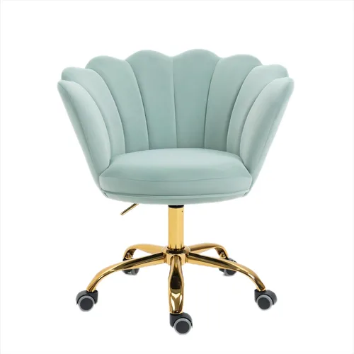 Vista 9 de Silla moderna de escritorio para oficina en casa, silla de tareas con ruedas, silla giratoria de tocador, silla de maquillaje, sillas ajustables