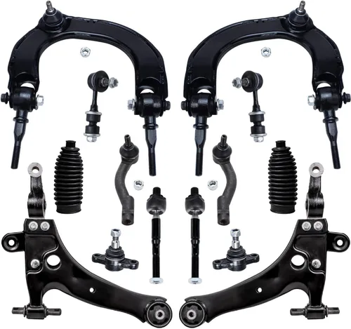 Vista 51 de Detroit Axle - Kit de suspensión RWD Front End de 16 piezas para Chrysler 300 Dodge Charger Challenger 11-14, 6 brazos de control, 4 barras