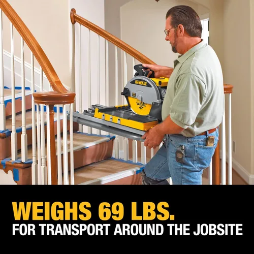 Vista 5 de DEWALT Sierra para baldosas húmedas con soporte, 10 pulgadas, con cable (D24000S)
