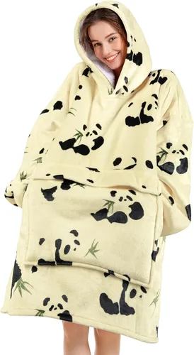 Vista 12 de Narecte Manta con Capucha Extra Grande y Acogedora, Manta con Capucha Usable para Adultos, Manta con Capucha Suave y con Capucha, Regalos