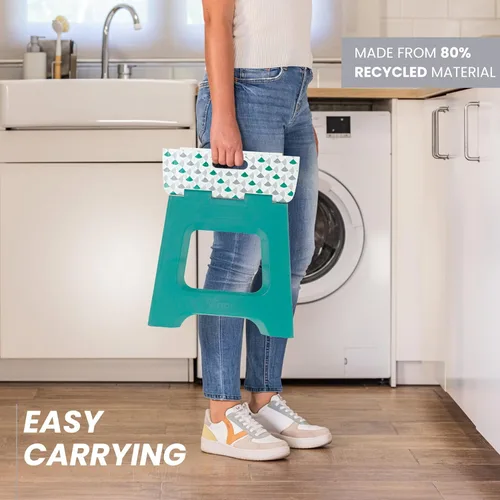 Vista 274 de Vigar Taburete compacto plegable, taburetes de 10-1/2 pulgadas para adultos de hasta 330 libras, taburete ligero, taburete plegable antideslizante