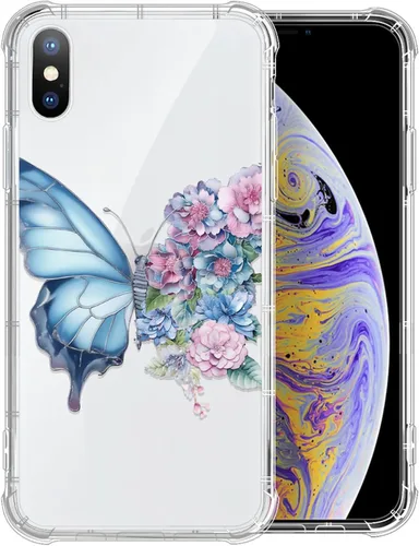 Vista 27 de Funda compatible con iPhone X/Xs, TPU suave, transparente, a prueba de golpes, funda protectora transparente para iPhone X/XS, alpaca