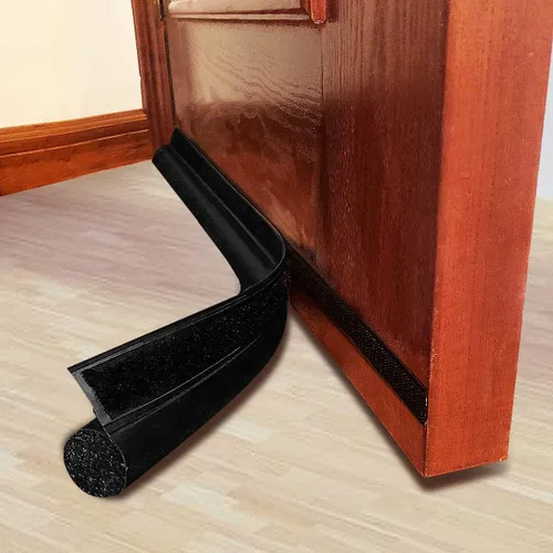 Vista 12 de MAXTID Tope para puerta de 36 pulgadas, color negro, ajustable, bloqueador de corrientes de aire para puerta delantera, protector de corrientes