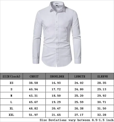 Vista 7 de DELCARINO Camisas de vestir de manga larga para hombre, estilo casual, ajustadas, con botones