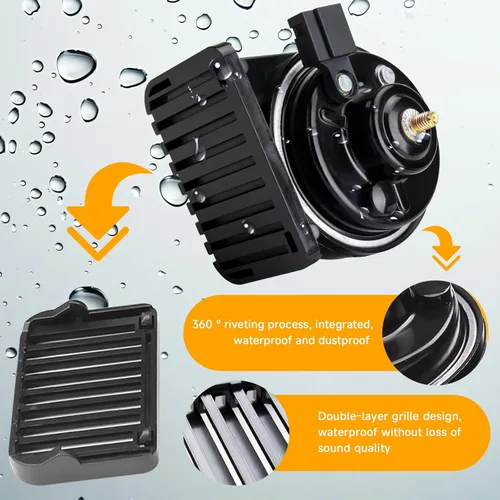 Vista 4 de FARBIN Interfaz especial bocina de auto compatible con Toyota 12V bocina de coche ruidosa de doble tono eléctrico bocinas de caracol impermeable