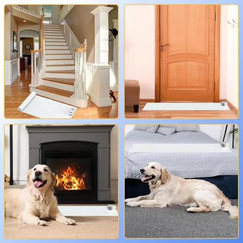 Vista 6 de Alfombrilla de protección para perros y gatos, alfombrilla recargable de 59 x 11 pulgadas, 3 modos seguros ajustables, disuasorio para encimera