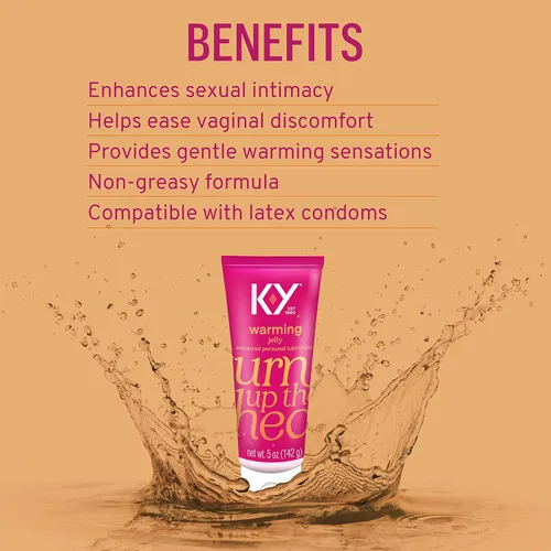 Vista 2 de K-Y Warming Jelly - Tubo de lubricante personal, 5 onzas