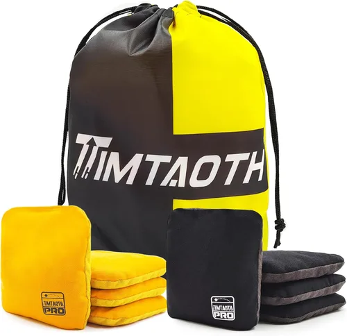 Vista 13 de Juego de 8 bolsas de cornhole profesionales de doble cara para cornhole, bolsas de frijol de maíz reguladoras resbaladizas y adhesivas