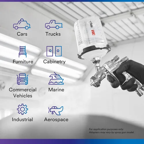 Vista 9 de 3M 26003 Adaptador de Pistola de Pulverización PPS 2.0 16 mm Hembra, Rosca de 1.5 mm, 1 Paquete
