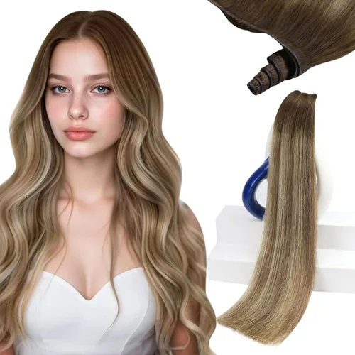 Vista 54 de Sunny Hair Extensiones de Cabello para Coser de Cabello Humano Real Negro Extensiones de Cabello en Trama para Mujeres Cabello Real Extensiones