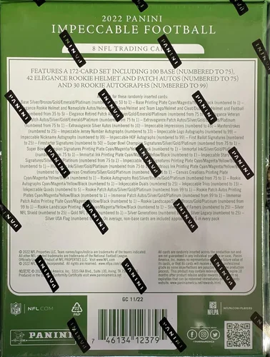 Vista 2 de 2022 Panini Impeccable Football Hobby Box