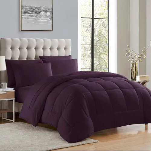 Vista 15 de Sweet Home Collection - Edredón alternativo de microfibra para todas las estaciones, cálido y lujoso, relleno de microfibra, para cama individual