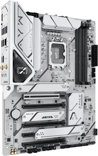 Vista 2 de ASUS Z790-AYW WiFi W II Intel Z790 (LGA 1700) ATX placa base con PCIe 5.0, 3X M.2, 12+1 DrMOS, DDR5, WiFi 6, LAN de 2.5 Gb, HDMI, USB 10Gbps Type-C