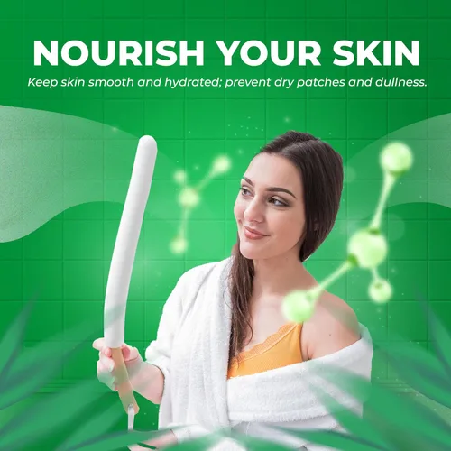 Vista 8 de GranNaturals Aplicador de loción para tu espalda, pies y piernas - Aplicador de protector solar - Cepillo corporal largo curvado de fácil alcance