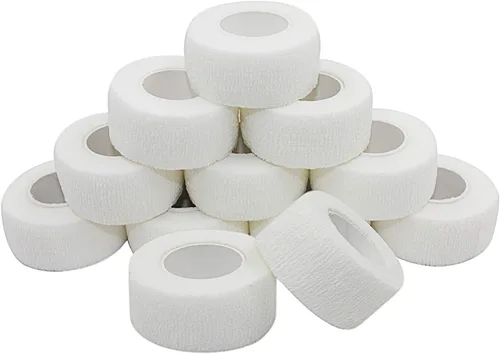 Vista 14 de Vet Wrap Cinta médica para vendaje de la piel, cinta veterinaria, 1 pulgada x 12 paquetes de tela de vendaje cohesivo, vendaje autoadherente