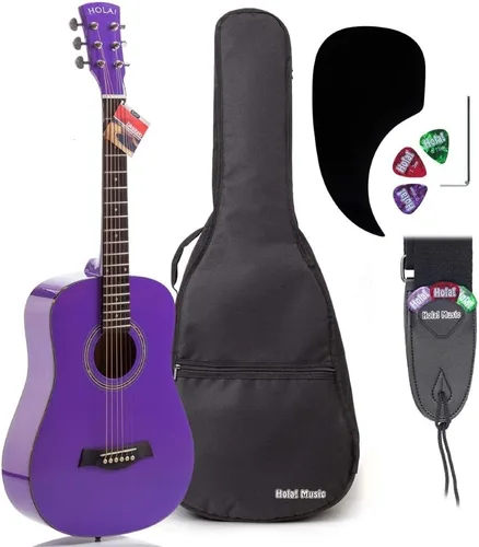Vista 8 de ¡Hola! Guitarras acústicas dreadnought de lujo, Rosado