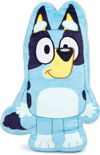 Jay Franco - Almohada decorativa con forma de Bluey de poliéster - Almohada de felpa súper suave para niños - Mide 17 pulgadas (producto oficial de